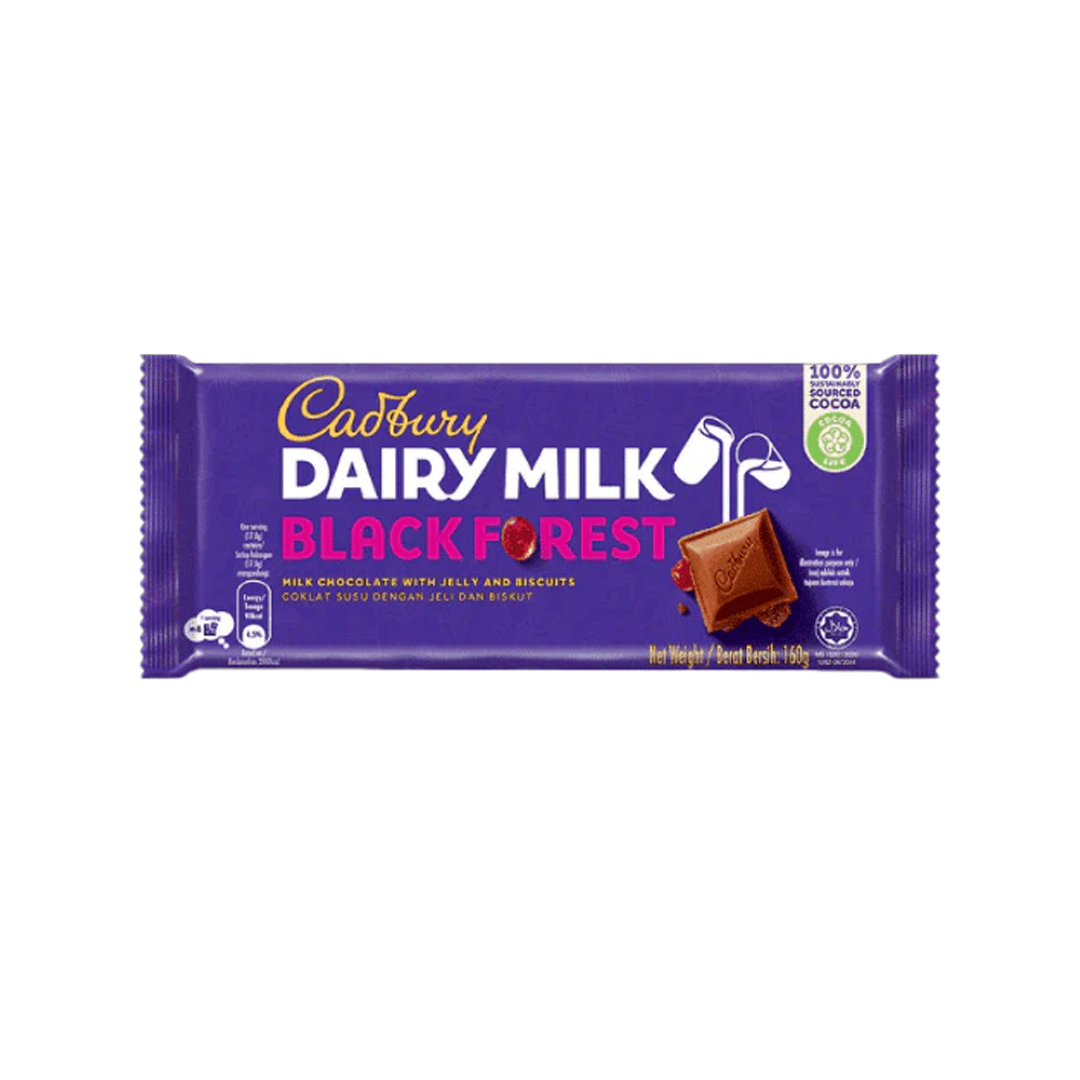 CADBURY DAIRY MILK BLACK FOREST 160G